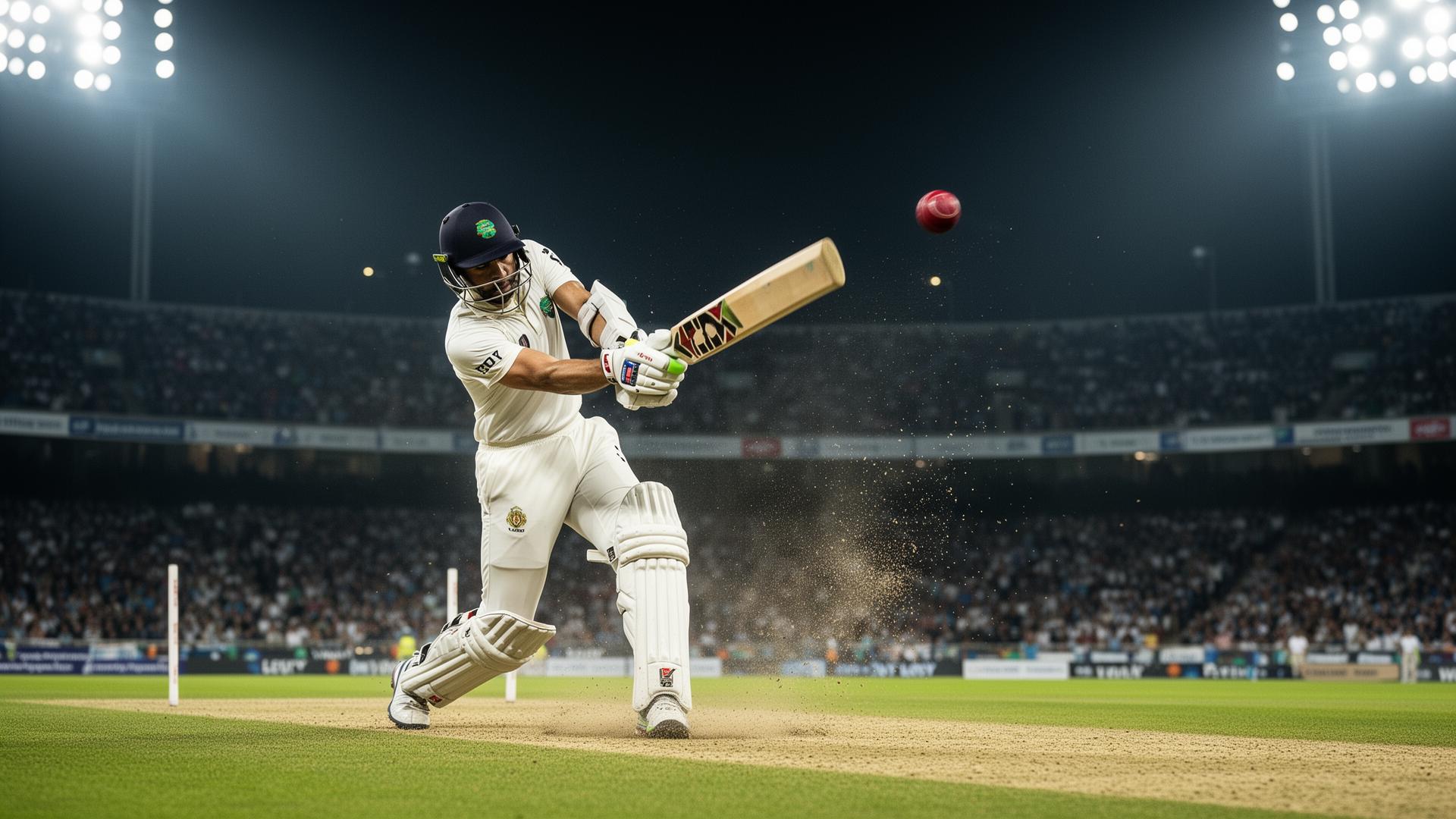 Cricket batsman cover drive